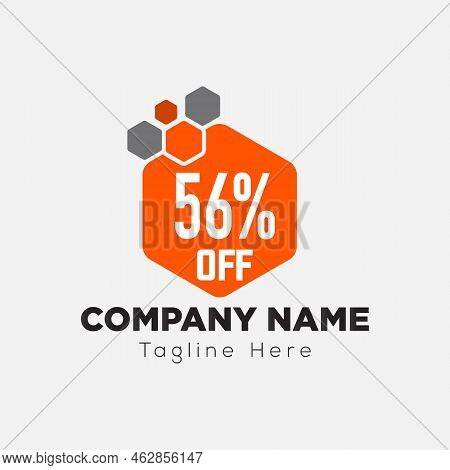 Offer Logo On Letter 56 Template. Offer On 56 Letter, Initial Offer Sign Concept