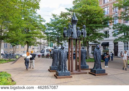 Copenhagen, Denmark - Oktober 02, 2022. The Monument By The Sculptor Jens Galschioet In Honor Of Dan