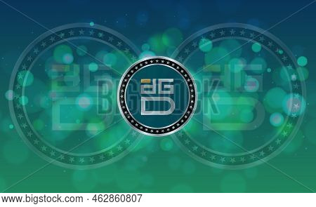 Image Of Digix Dao Virtual Currency. 3d Illustration.
