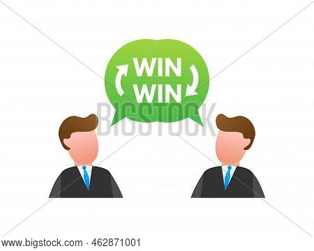 Win-win Strategy. Partnership, Deal. Vector Stock Illustration.