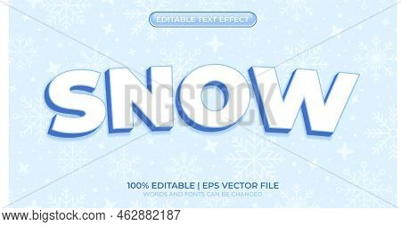 Editable Text Style Effect. Snow Text Style. Snow Text Effect. Editable Frozen And Cold Text Style. 
