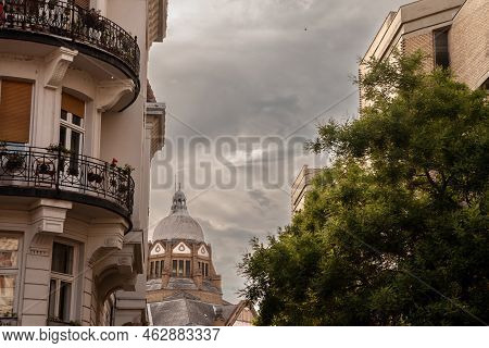 Novi Sad Synagogue Seen From Afar At Sunset. Also Known As Novosadska Sinagoga, It Is A Symbol Of Th