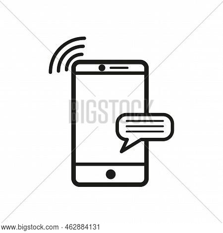 Phone Message Call Icon. Call Symbol. Smartphone Message Interface. Telephone Sign. Vector Illustrat
