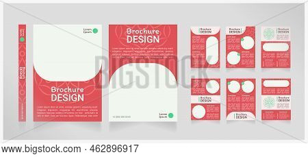 Yoga And Meditation Center Blank Brochure Design. Template Set With Copy Space For Text. Premade Cor