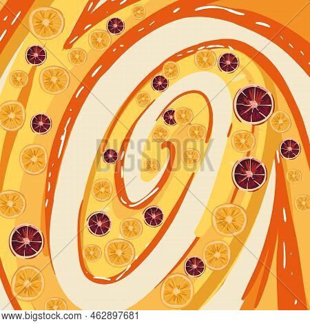 Dynamic Style Banner Design From Fruit Concept. Creative Illustration For Poster, Web, Landing, Page