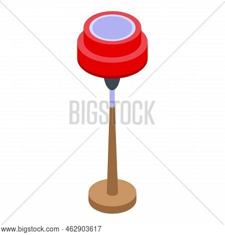 Torchere Icon Isometric Vector. Interior Lamp. Stand Floor