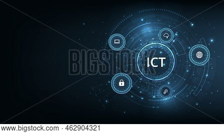Information And Communication Technology (ict)concept.information And Communication Technology On Da