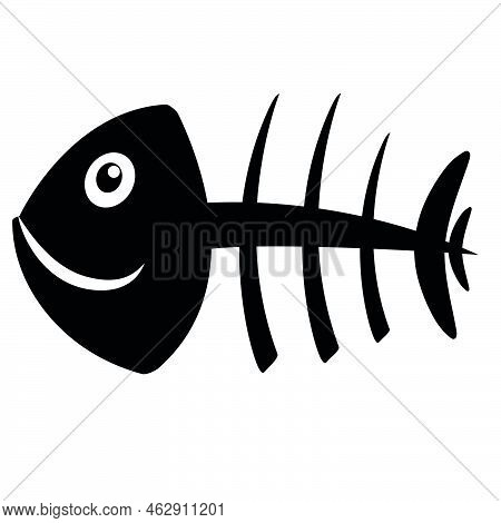 Fish Icon Logo Inside Lantern. Vector Illustration