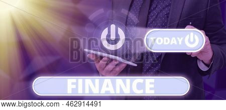 Conceptual Caption Finance. Conceptual Photo Describes Activities Associated With Banking Leverage O
