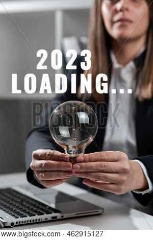 Conceptual Caption 2023 Loading.... Word For A Year Composed Of A Series Of Events That Are Still On
