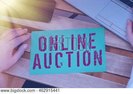 Conceptual Caption Online Auction. Business Overview Digitized Sale Event Which Item Is Sold To The 