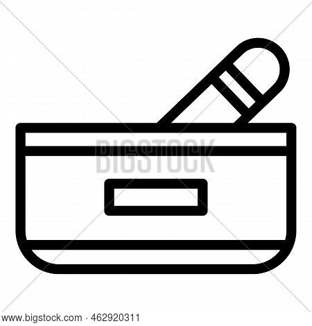 Ashtray Icon Outline Vector. Cigar Tobacco. Smoker Vape