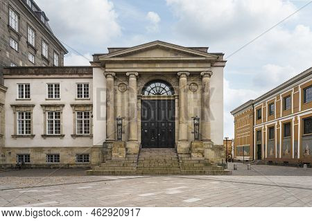 Copenhagen, Denmark. October 2022. External Vieww Of The Supreme Court Palace In The City Center