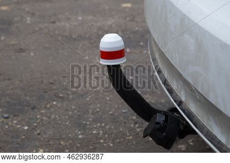 Trailer Coupling.installing A Towbar On A Passenger Car.cargo Transportation By Passenger Car.
