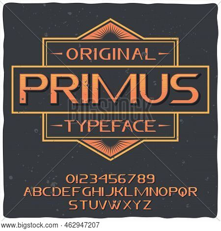 Vintage Label Typeface Called 