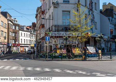 Saint- Josse, Brussels Capital Region - Belgium - 04 26 2021 - The Chaussee De Louvain And The Saint