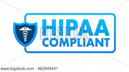 Hipaa Compliant. Checkmark Icon. Vector Design. Logo Symbol. Vector Stock Illustration