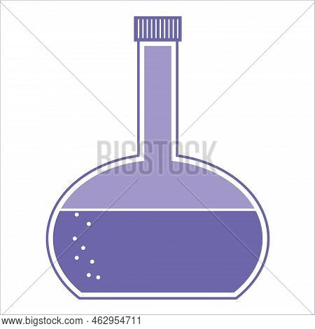 A Bottle Of A Purple Drink On A White Background