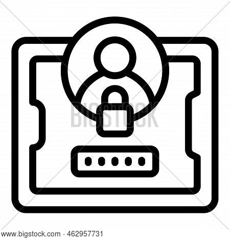 Fast Login Icon Outline Vector. Form Register. Computer Account