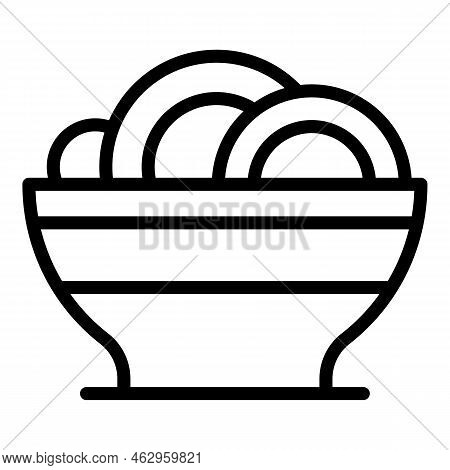 Jakarta Dishes Icon Outline Vector. City Building. Ondel Betawi