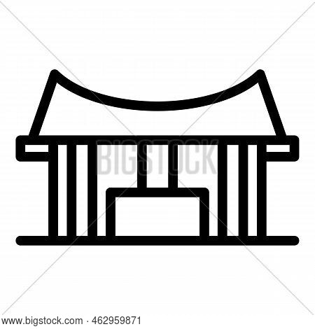 Jakarta Landmark Icon Outline Vector. City Monas. Skyline Celebration