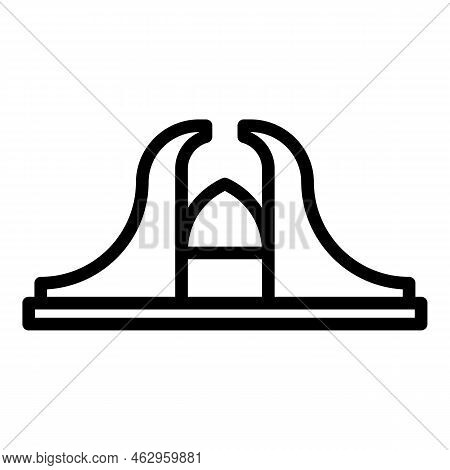 Jakarta Cityscape Icon Outline Vector. Indonesia City. Skyline Travel