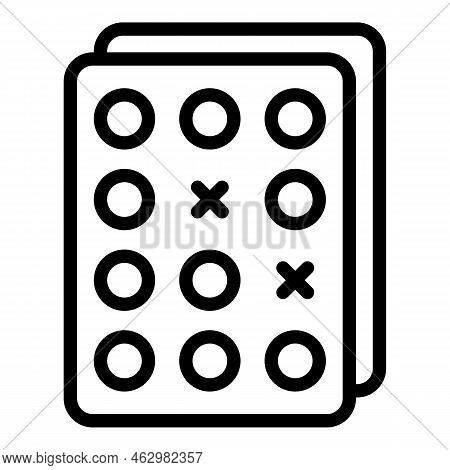 Quiz Blister Icon Outline Vector. Ask Test. Word Education