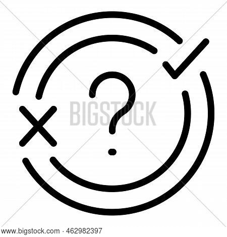 Quiz Ask Icon Outline Vector. Word Fun. Competition Game
