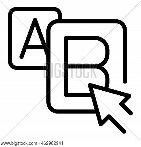 Ask Click Quiz Icon Outline Vector. Exam Question. Poster Show
