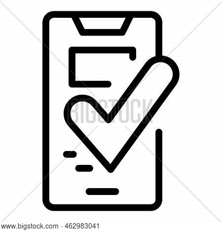 Approved Quiz Icon Outline Vector. Exam Poster. Ask Test