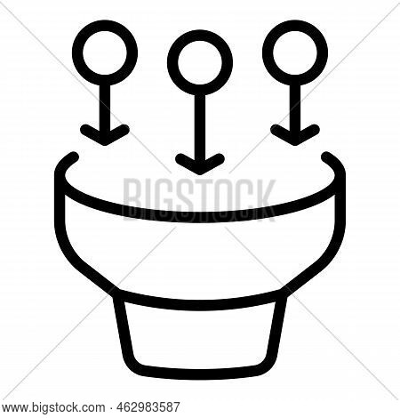 Expert Funnel Icon Outline Vector. Business Team. Cyber Chart