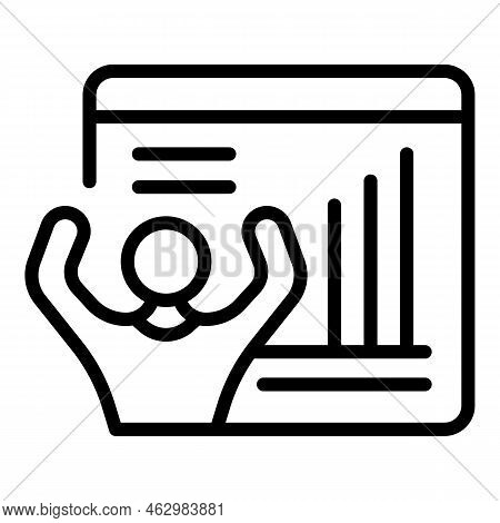 Web Expert Icon Outline Vector. Business Goal. Cyber Chart