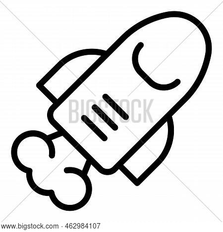 Startup Rocket Icon Outline Vector. Work Consult. Expert Business