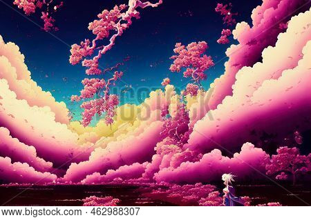 2d Illustration Of Schnoor At The Everningtime Anime Background High Quality 2d Illustration.