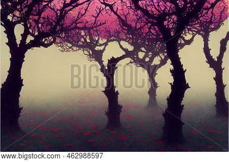 Bud Of Winter Daphne , Daphne Odora High Quality 2d Illustration.