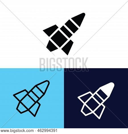 Illustration Vector And Logo Rocket. Sign From Modern Collection For Mobile Concept And Web Apps Des