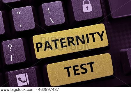Handwriting Text Paternity Test. Business Approach Government Authority Or Licence Conferring A Righ