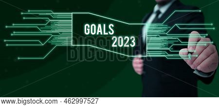 Writing Displaying Text Goals 2023. Concept Meaning Identifying Something You Want To Accomplish