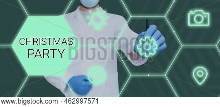 Handwriting Text Christmas Party. Business Concept Annual Festival Commemorating The Birth Of Jesus