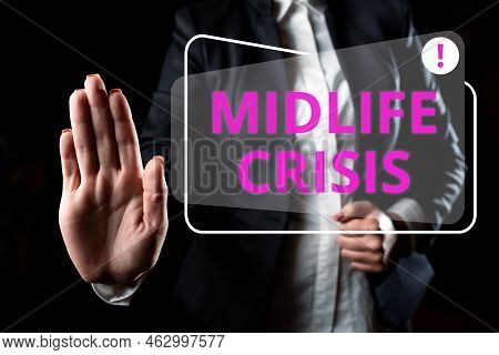 Hand Writing Sign Midlife Crisis. Concept Meaning Software Development Technique Decomposing An Appl