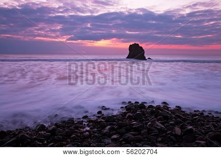 Sunset over the sea
