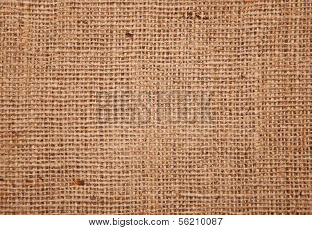 Rough jute sack background texture.