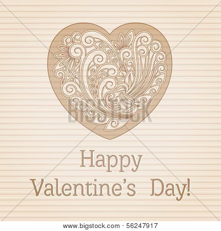 Valentines Day Retro Card