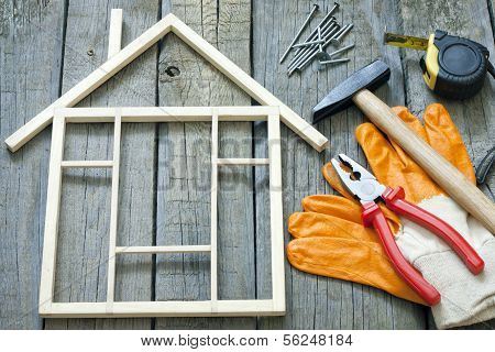 House construction renovation abstract