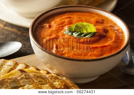 Grilled Cheese Sandwich With Tomato Soup
