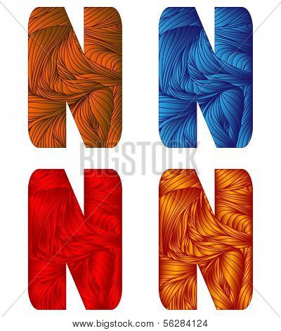 bizarre doodle letter