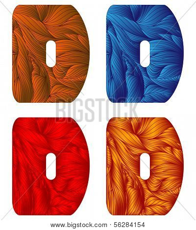 bizarre doodle letter