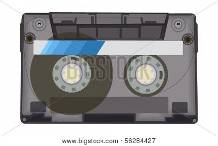 isolated old retro audio tape