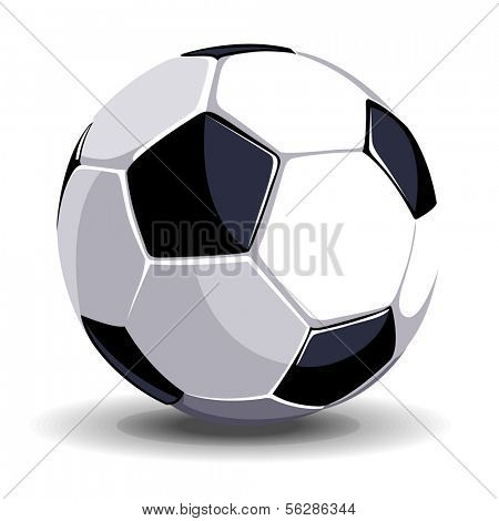 High quality isolated soccer (football) ball for sport art