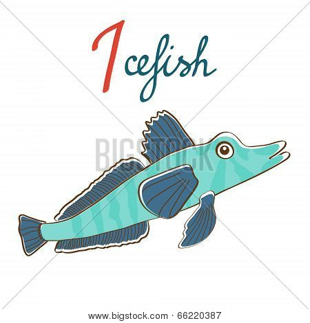 Illustration of I is for Icefish